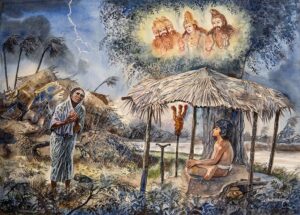 Swamiji in Tapas during Storm